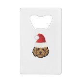 Merry kerst goudendoekje creditkaart flessenopener (Achterkant)