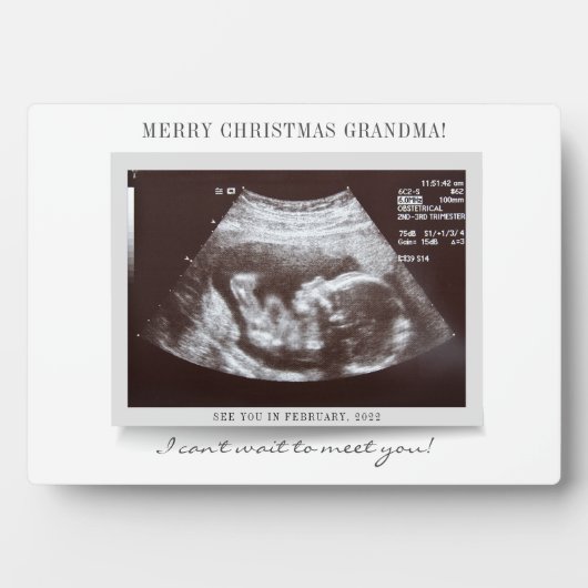 Merry kerst Grandma Baby Reopenbaara Scan Fotoplaat (voorkant)