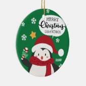 Merry kerst GRANDMA Penguin Ornament (Rechts)
