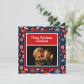 Merry kerst Grandma Photo Holiday Patroon (Staand voorkant)