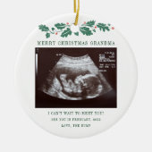 Merry kerst Grandma Pregnancy Baby Scan Keramisch Ornament (Voorkant)