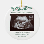 Merry kerst Grandma Pregnancy Baby Scan Keramisch Ornament (Achterkant)