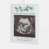 Merry kerst Grandma Zwangerschap Baby Glas Ornament (Voorkant links)
