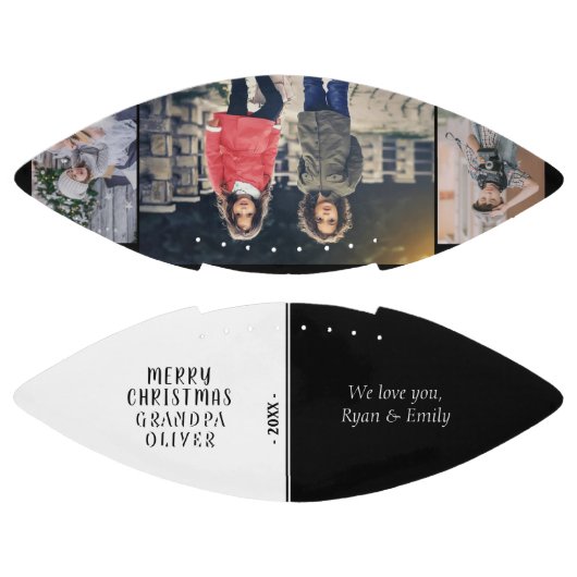 Merry kerst Grandpa 3 Photo Collage American Football (Panelen)