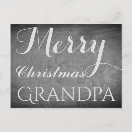 Merry kerst Grandpa Chalkboard Typografie Feestdagenkaart