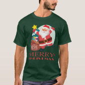 Merry kerst grappige kerstkerstman  t-shirt (Voorkant)