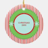 Merry kerst Great Grandma Dated Photo Keramisch Ornament (Achterkant)