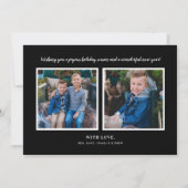 Merry kerst Green Buffalo Plays Foto Feestdagenkaart (Achterkant)