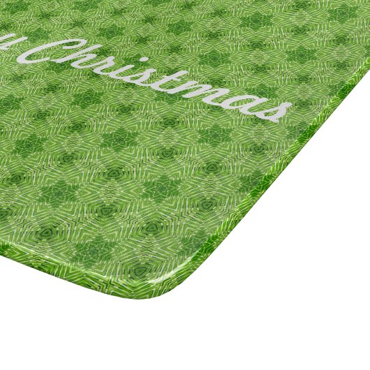 Merry kerst Green Country Star Pattern Snijplank (Hoek)