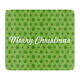 Merry kerst Green Country Star Pattern Snijplank