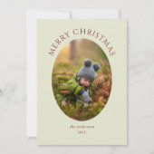 Merry kerst Green Photo Holiday Card Feestdagenkaart (Voorkant)