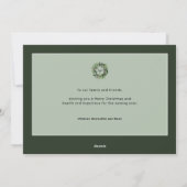 Merry kerst Greenery Wreath Foto Feestdagenkaart (Achterkant)