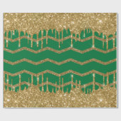 Merry kerst - groene glitter cadeaupapier (Vlak)