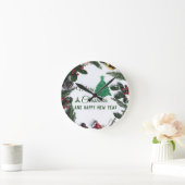 Merry kerst - groene glitter ronde klok (Huis)
