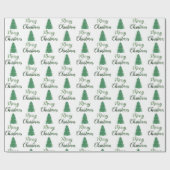 Merry kerst- groene glitter-siervoorwerpen cadeaupapier (Vlak)