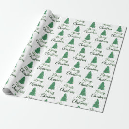 Merry kerst- groene glitter-siervoorwerpen cadeaupapier