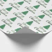 Merry kerst- groene glitter-siervoorwerpen cadeaupapier (Hoek)
