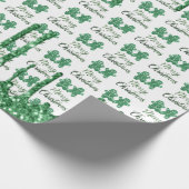 Merry kerst- groene glitter-siervoorwerpen cadeaupapier (Hoek)