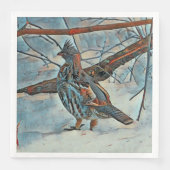 Merry kerst Grouse Servet (Voorkant)