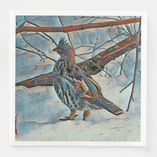 Merry kerst Grouse Servet (Voorkant)