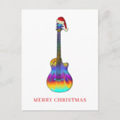 Merry kerst Guitar Colorful Feestdagenkaart (Voorkant)