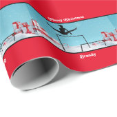 Merry kerst Gymnastiek Cadeaupapier (Rol Hoek)