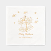 Merry kerst Ho Ho Ho Folie Servetten (Voorkant)