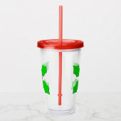 Merry kerst Holly Acryl Drinkbeker (Rechts)