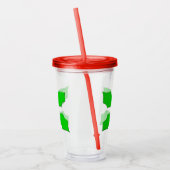 Merry kerst Holly Acryl Drinkbeker (Links)