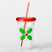 Merry kerst Holly Acryl Drinkbeker (Achterkant)
