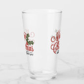 Merry kerst Holly Beer Glass Glas (Links)