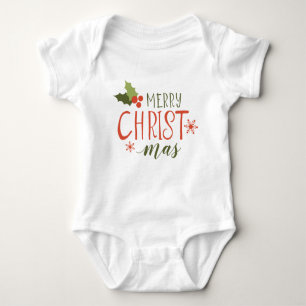 Merry kerst Holly Berry Romper