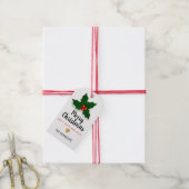 Merry kerst Holly Cadeaulabel (Met Touw)