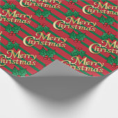 Merry kerst Holly Cadeaupapier (Hoek)
