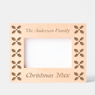 Merry kerst Holly Custom Gegraveerde Lijstjes