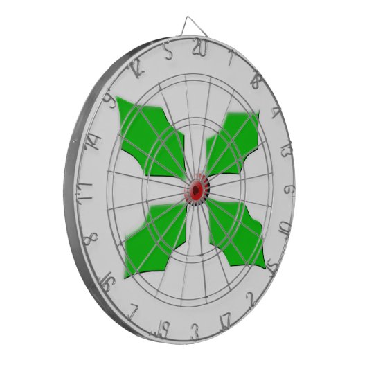 Merry kerst Holly Dart Board Dartbord (Voorkant Links)