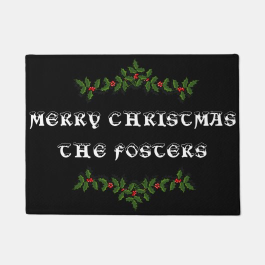 Merry kerst Holly Deurmat (Voorkant)