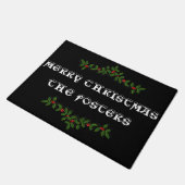 Merry kerst Holly Deurmat (Schuin)