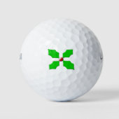 Merry kerst Holly Golf Ball Golfballen (Voorkant)