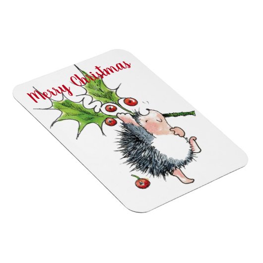 Merry kerst Holly Hedegel Magneet (Rechterzijde)