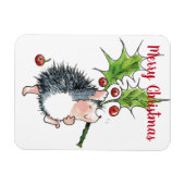 Merry kerst Holly Hedegel Magneet (Horizontaal)