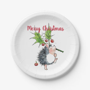Merry kerst Holly Hedegel Papieren Bordje