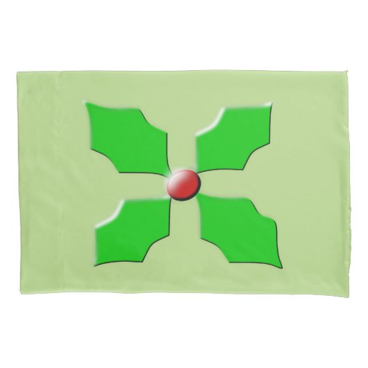Merry kerst Holly Kussensloop (Voorkant)