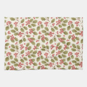 Merry kerst Holly Pattern Theedoek (Horizontaal)
