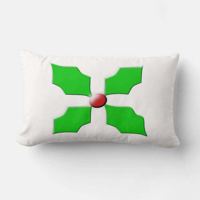 Merry kerst Holly Pillow Kussen (Voorkant)