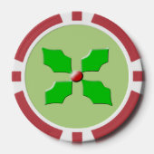 Merry kerst Holly Poker Chips (Voorkant)