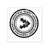 Merry kerst Holly Rubberstempel (Afrduk)