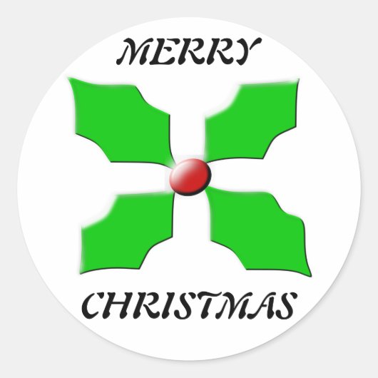 Merry kerst Holly Stickers (Voorkant)