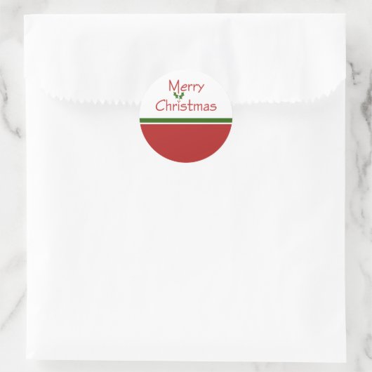 Merry kerst Holly Stickers (Tas)