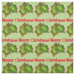 Merry kerst Holly Sugar Cookies Holiday Stof
